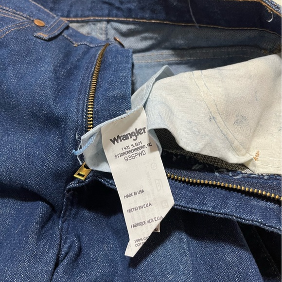 wrangler vintage 90s cowboy cut slim fit denim jean - Picture 6 of 9